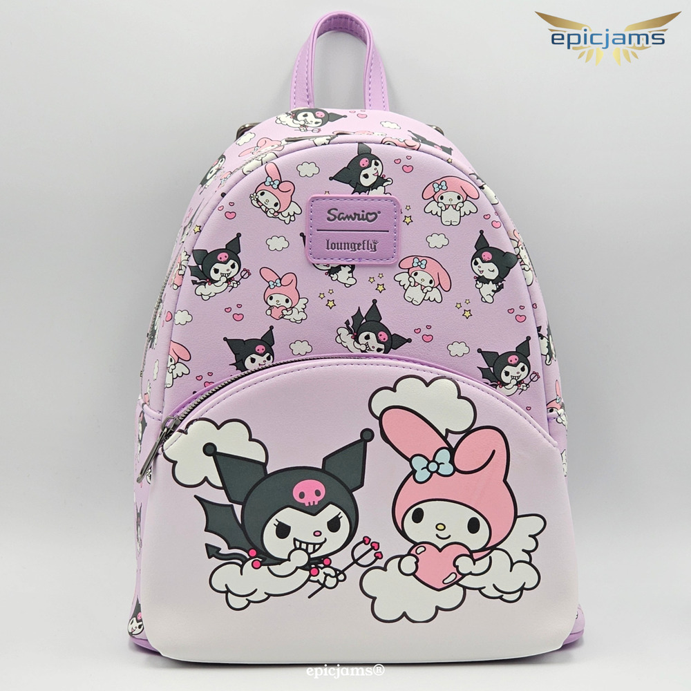 Loungefly Kuromi & My Melody Angel & Devil Mini Backpack New